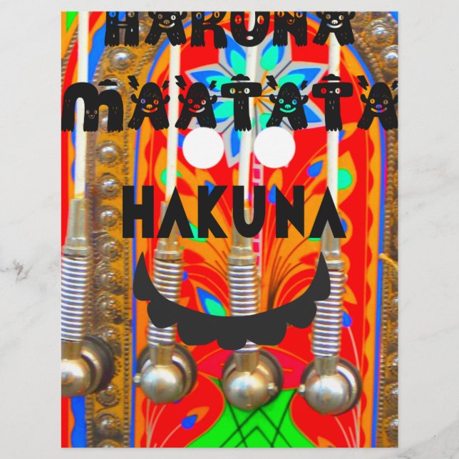 Papier Samba couleurs du carnaval Hakuna Matata blings.pn (Devant)
