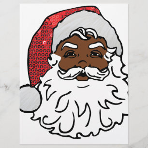 Papier santa claus noir