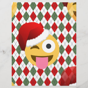 Papier santa claus wink emoji