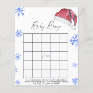 Papier Santa hat - bébé jeu de bingo