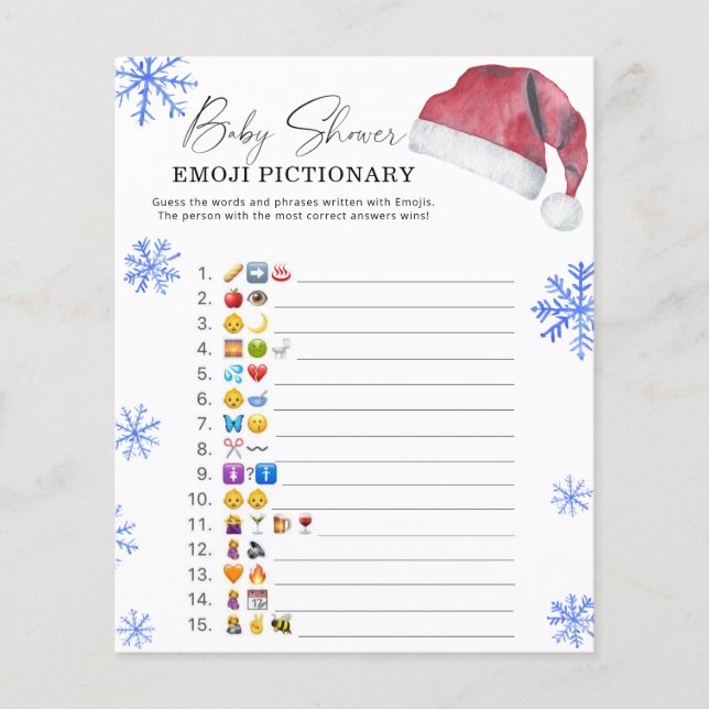 Papier Santa hat - jeu émoji (Devant)