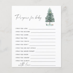 Papier sapin de Noël - prières pour bébé