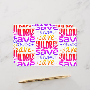 Papier Sauver les enfants, sauver des vies