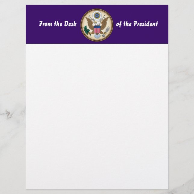 Papier Sceau présidentiel officiel (Devant)