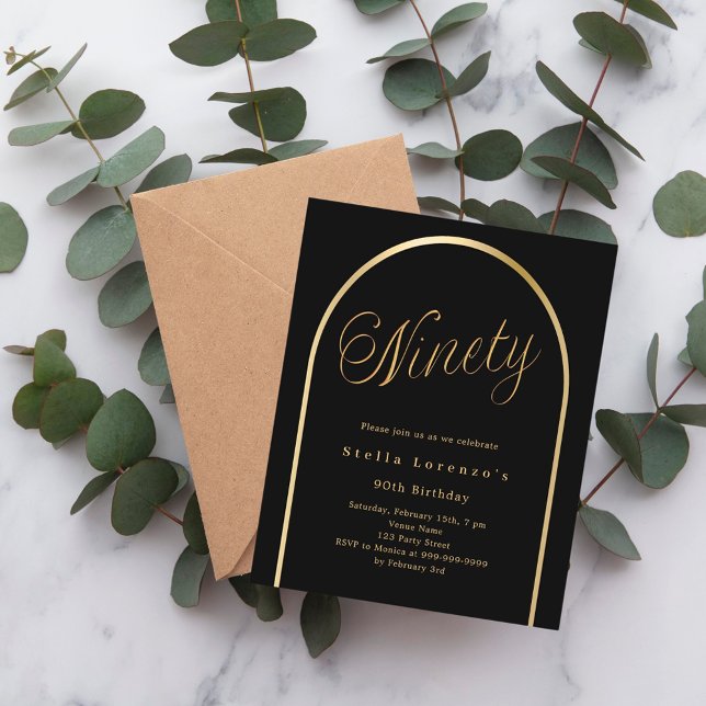 Papier Scénario d'arc en or noir 90e anniversaire invitat (Créateur téléchargé)