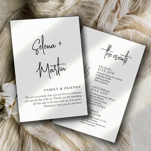 Papier Scénario des événements Mariages minimaux du texte (Créateur téléchargé)