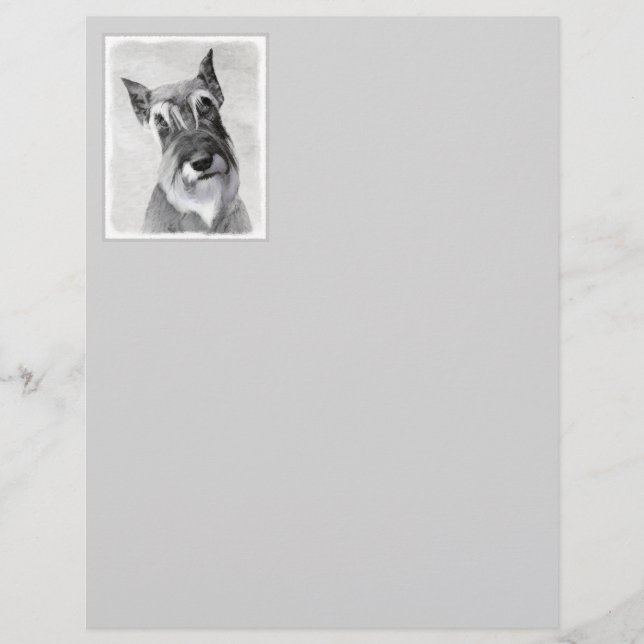 Papier Schnauzer (Giant) Peinture - Chien Art (Devant)