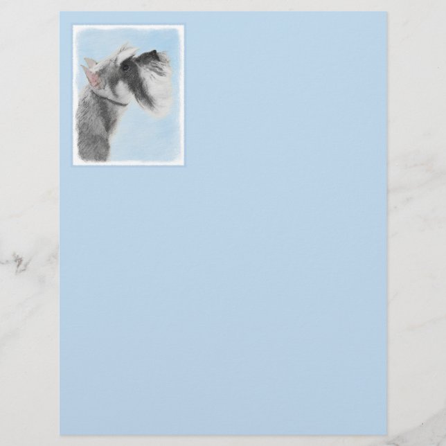 Papier Schnauzer (Giant, Standard) Peinture - Chien Art (Devant)