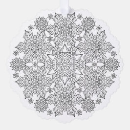 Papier-Schneeflocken-Farbseiten-Ornament Ornament Karte