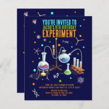 Science Invitations d'anniversaire