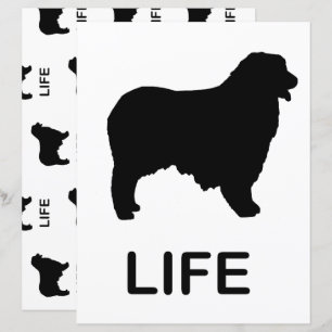 Papier scrapbook à deux côtés berger australien vie