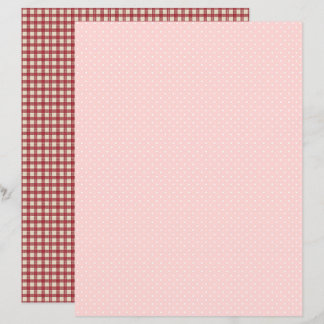 Papier scrapbook à pois rouges vintage