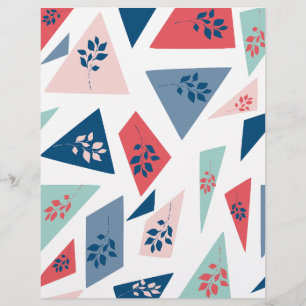 Papier scrapbook abstrait Triangle & Feuille