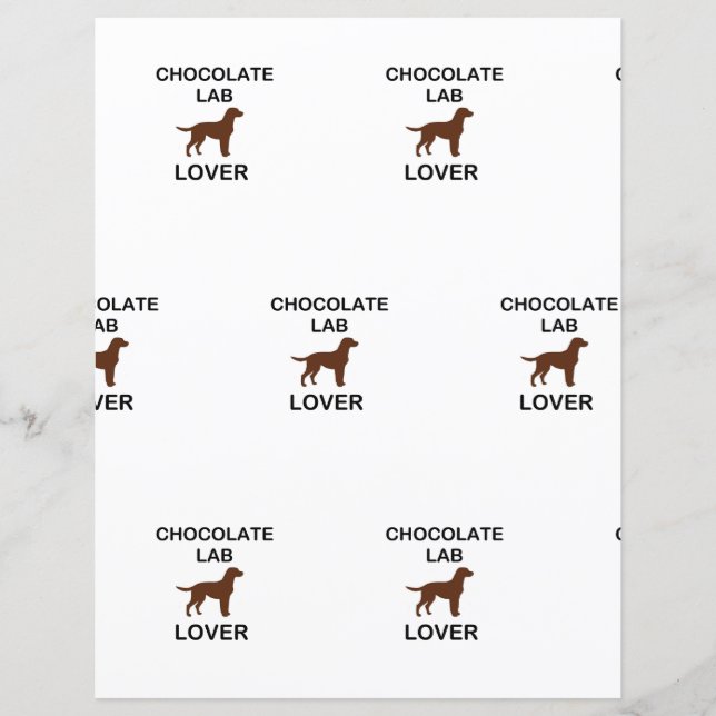 papier scrapbook amateur de labrador chocolat LR (Devant)