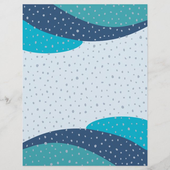 Papier scrapbook bleu vert (Devant)