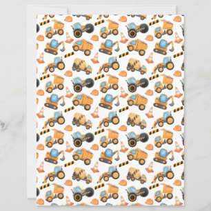 Papier scrapbook de camion de construction