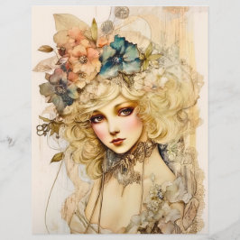 Papier scrapbook de charme victorien