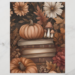 Papier scrapbook de citrouille d'automne de couleu