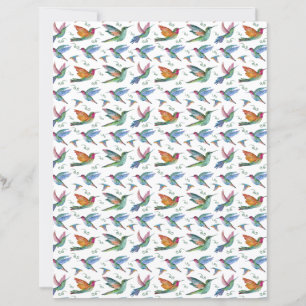 Papier scrapbook de colibris