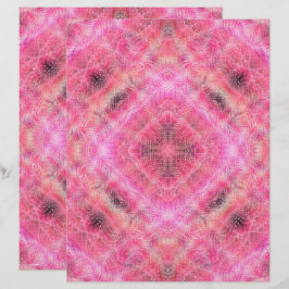 Papier scrapbook de jardin serein rose 2 faces