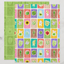 Papier scrapbook de plantes du désert