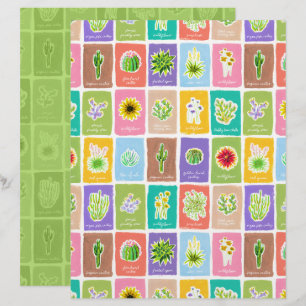 Papier scrapbook de plantes du désert