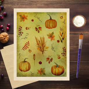 Papier scrapbook de récolte d'automne