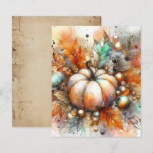 Papier scrapbook de récolte de citrouille d'automn