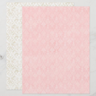 Papier scrapbook en damassé Coquette vintage