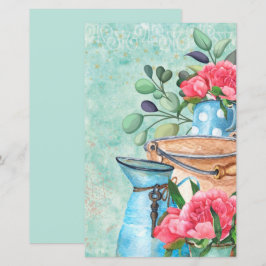 Papier scrapbook en découpage de garde aquarelle v