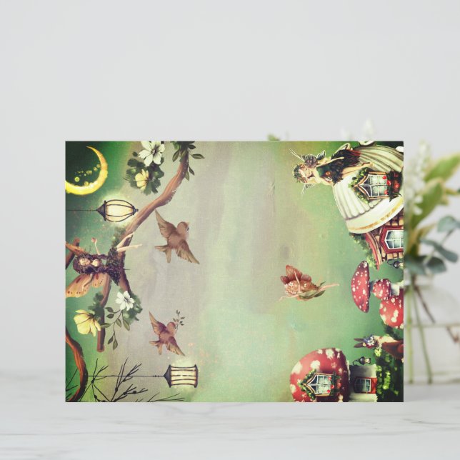 Papier Scrapbook Fairy Village (Debout devant)