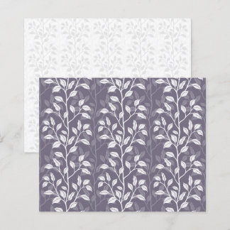 Papier scrapbook Feuilles botaniques violet foncé