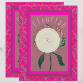 Papier scrapbook Fleur Coup de rose 2 côtés