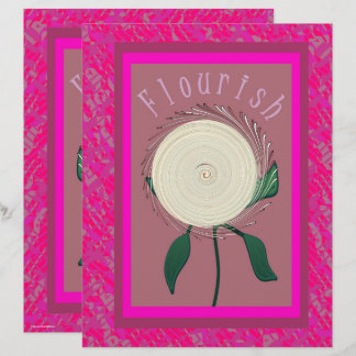 Papier scrapbook Fleur Coup de rose 2 côtés