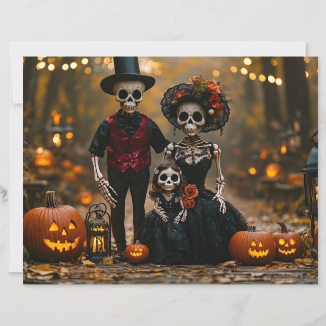 Papier Scrapbook Halloween Fête de famille (Devant)