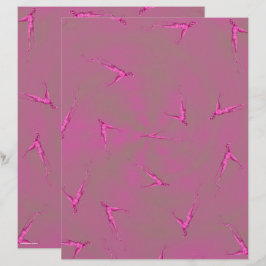 Papier scrapbook homme Ginseng rose 2 faces