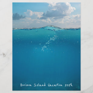 Papier scrapbook Horizon de la mer bleue sous l'ea