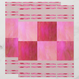 Papier scrapbook Pink Skies Tiles recto-verso