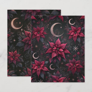 Papier scrapbook Poinsettia de la Lune Sombre Sorc