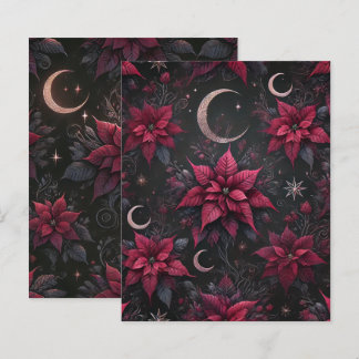 Papier scrapbook Poinsettia de la Lune Sombre Sorc