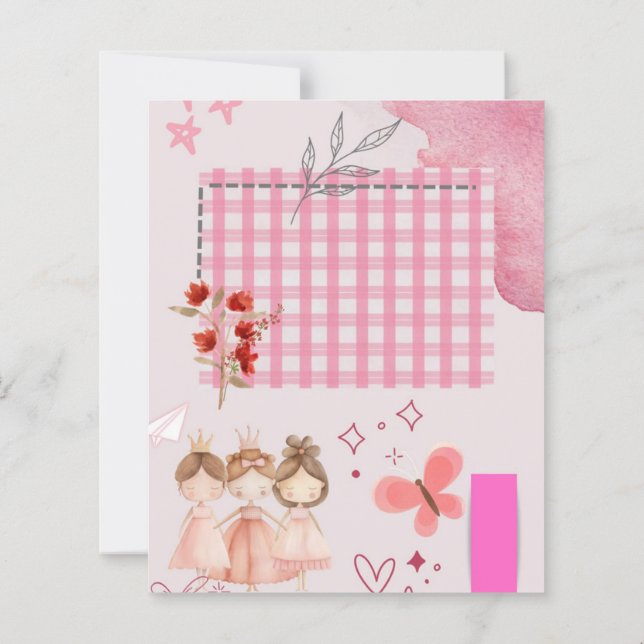 Papier scrapbook rose (Dos)