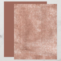 Papier scrapbook texture soie marron châtaigne ros