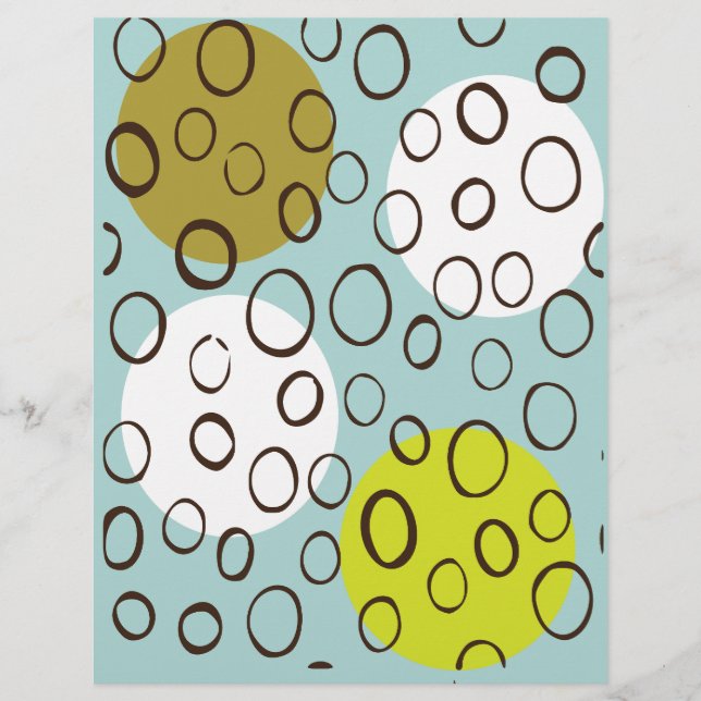 Papier scrapbooking à motif de cercle (Devant)