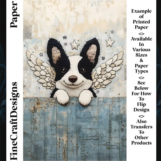 Papier scrapbooking Border Collie Collage CL3 (Créateur téléchargé)