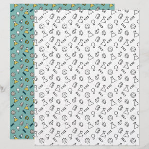 Papier scrapbooking du laboratoire de biologie ins