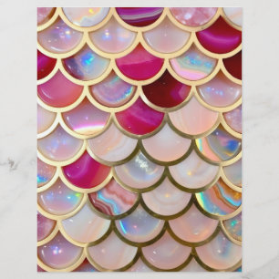 Papier scrapbooking Écailles de sirène iridescent