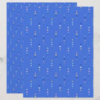 Papier scrapbooking Étoile de mer Bleu cobalt côti
