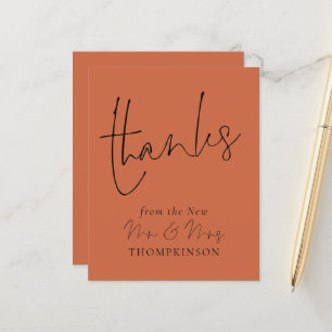 Papier Script Budget Nouveau M. Mme Mariage Terracotta Me