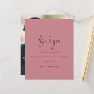 Papier Script de budget Photo Rose poussiéreuse Mariage M