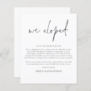 Papier Script de code QR minimaliste du budget que nous a